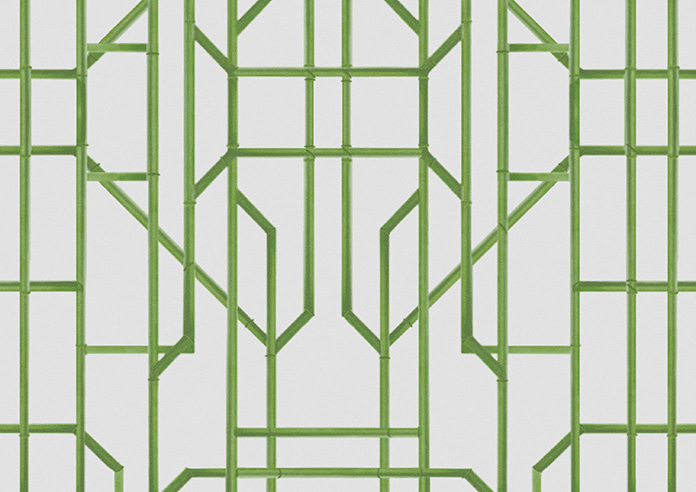 Bamboo Candy, Green White - Twist&Fit Roman Blind - Image 7
